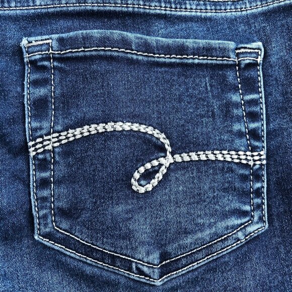 Justice Women's Jeans Size12 or 30x25 Measured Plus Mid Rise Bue Denim Skinny - Picture 11 of 14